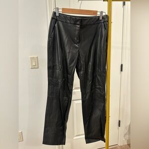 Alfani Black Leather Trousers